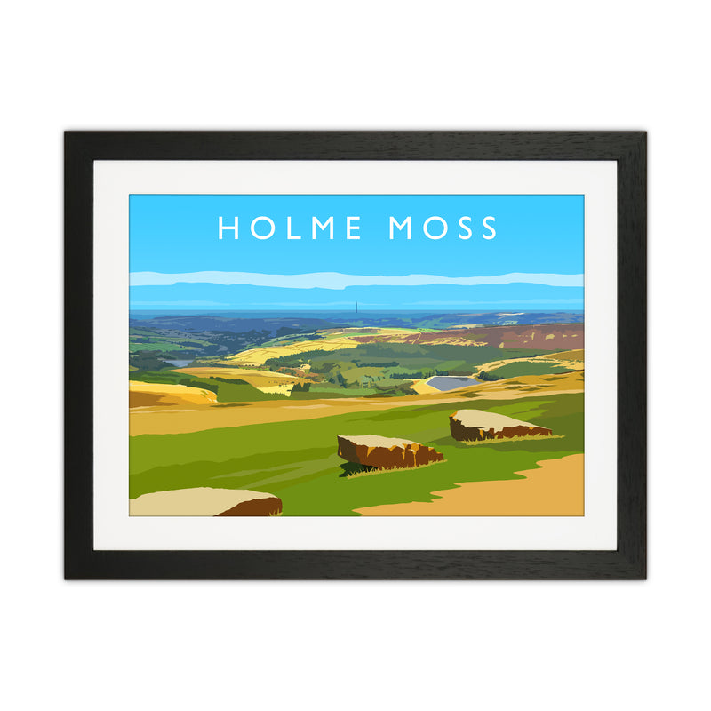 Holme Moss Travel Art Print by Richard O'Neill Black Grain
