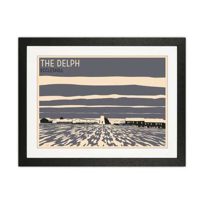 The Delph, Eccleshill Travel Art Print by Richard O'Neill Black Grain