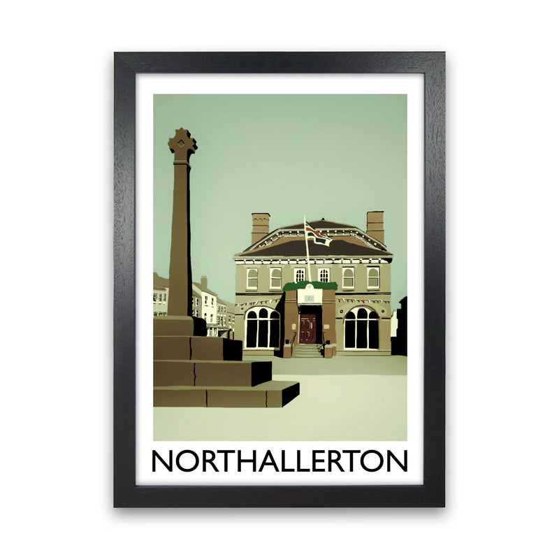 Northallerton Art Print by Richard O'Neill Black Grain