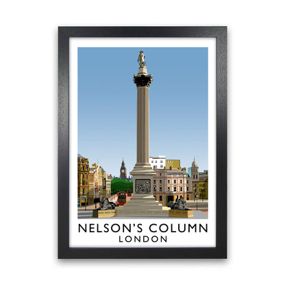 Nelson's Column London Art Print by Richard O'Neill Black Grain