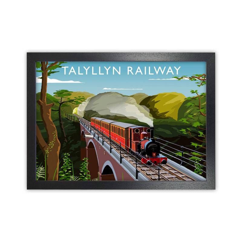 Talyllyn Railway Art Print by Richard O'Neill Black Grain