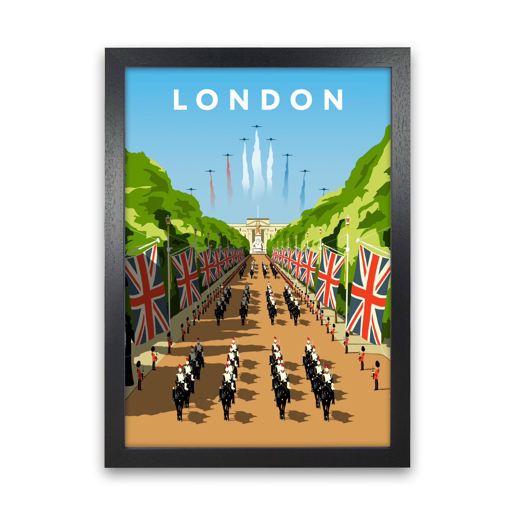 London Art Print by Richard O'Neill Black Grain