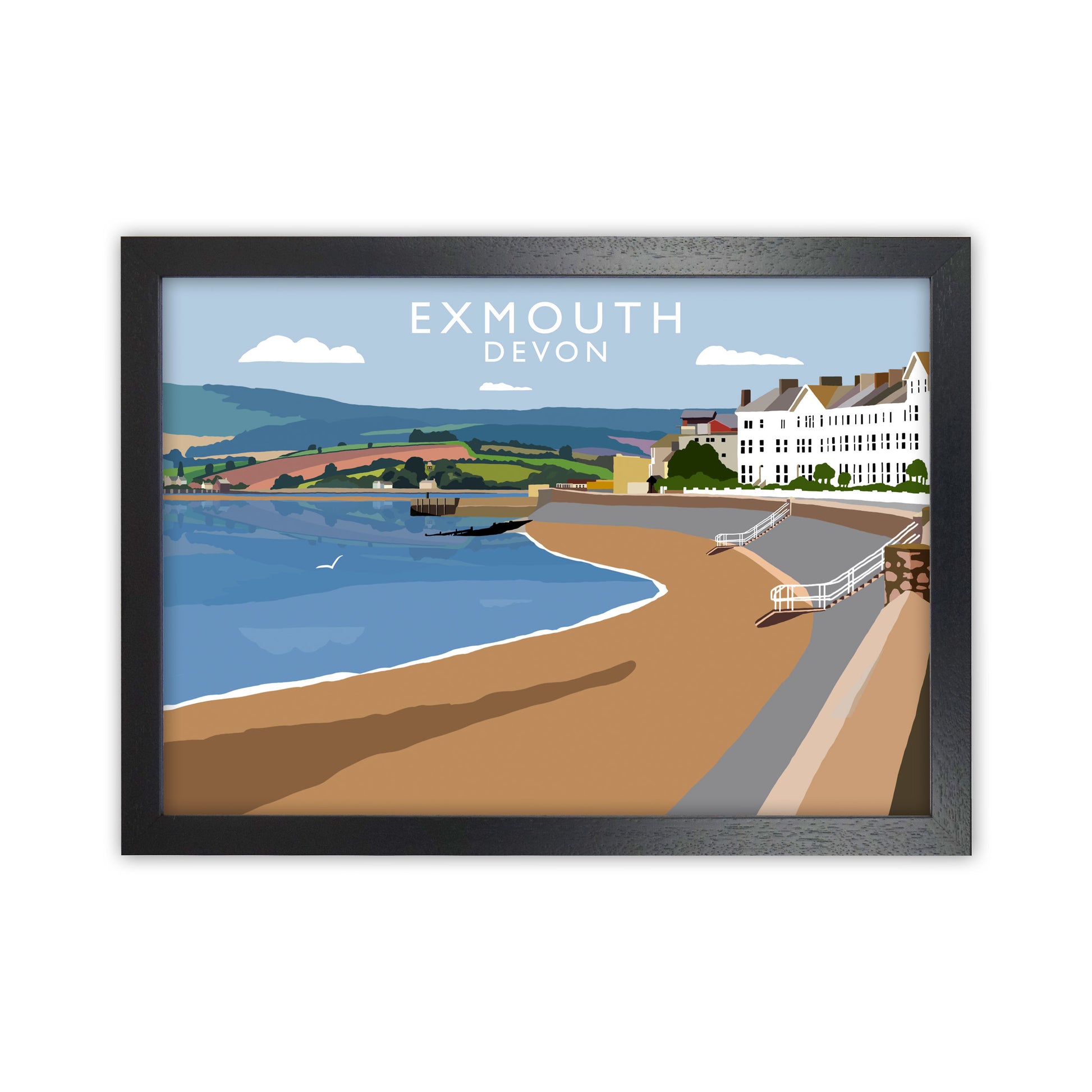 Exmouth Devon Art Print by Richard O'Neill Black Grain
