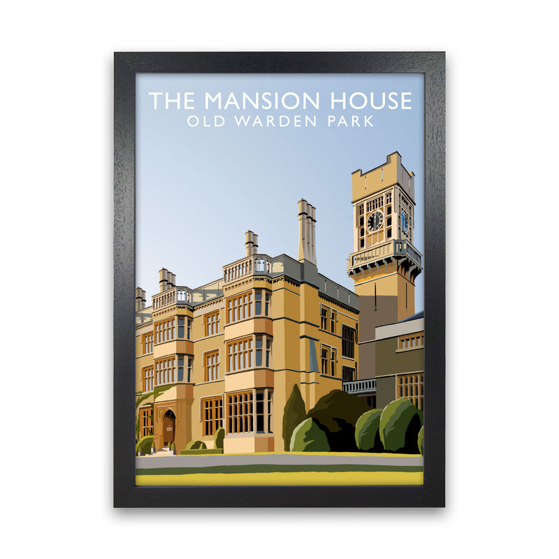The Mansion House Old Warden Park Travel Art Print by Richard O'Neill Black Grain