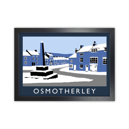 Osmotherley Travel Art Print by Richard O'Neill, Framed Wall Art Black Grain