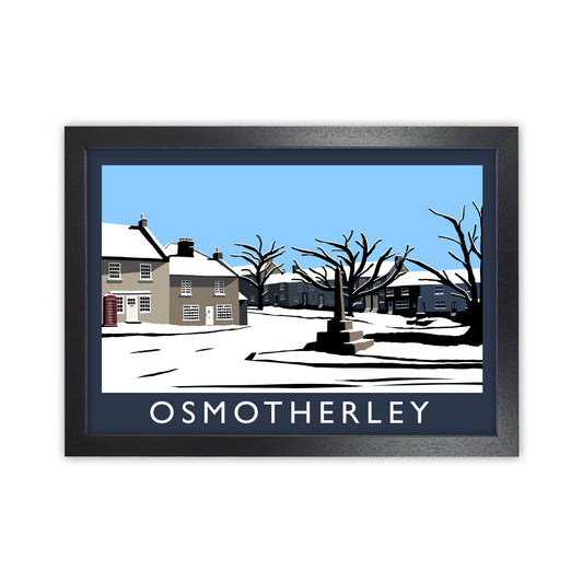 Osmotherley Travel Art Print by Richard O'Neill, Framed Wall Art Black Grain