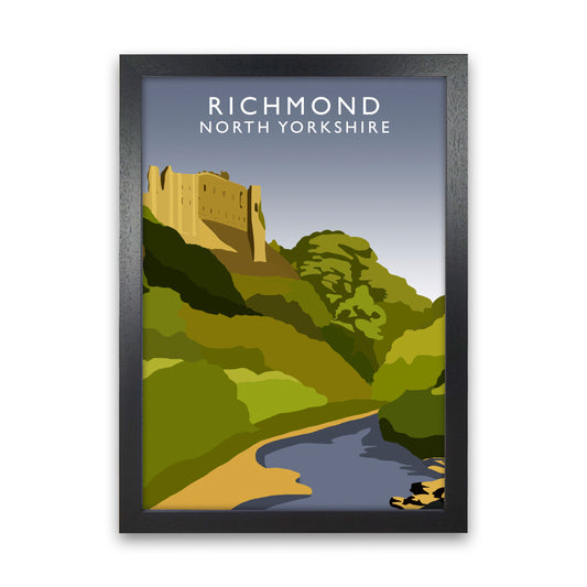 Richmond North Yorkshire Travel Art Print by Richard O'Neill Black Grain