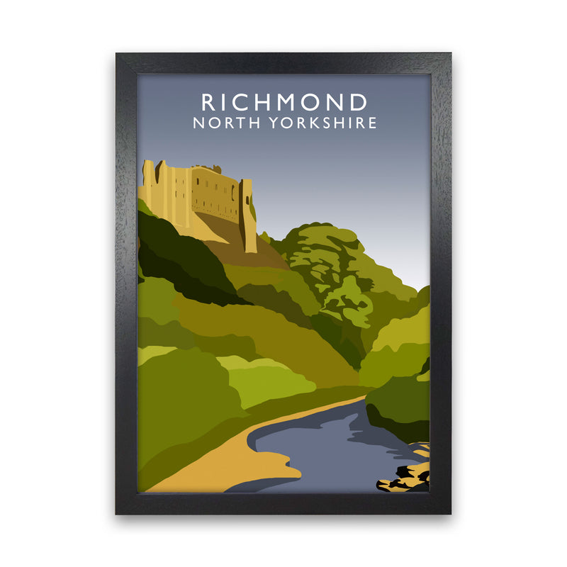 Richmond North Yorkshire Travel Art Print by Richard O'Neill Black Grain
