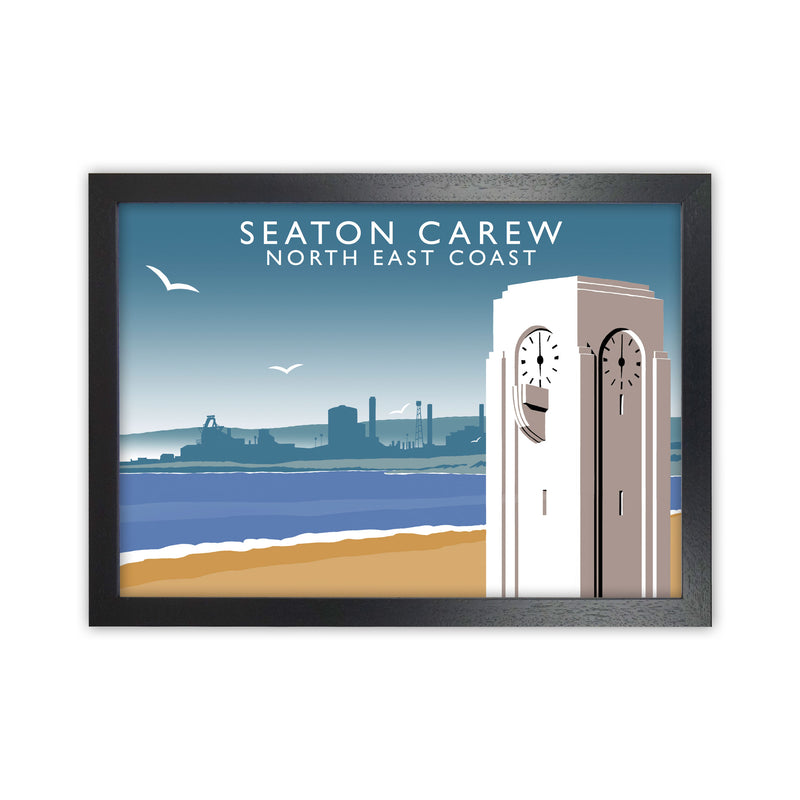 Seaton Carew North East Coast Travel Art Print by Richard O'Neill Black Grain
