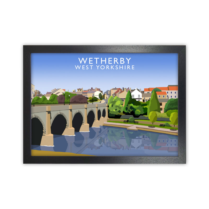 Wetherby West Yorkshire Digital Art Print by Richard O'Neill Black Grain
