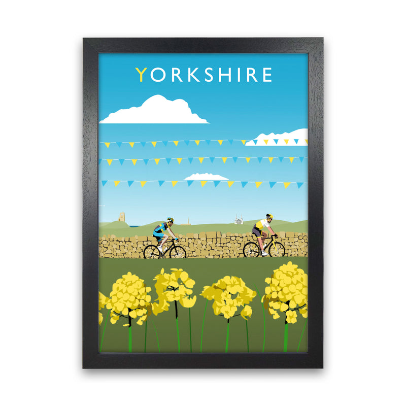 Yorkshire Framed Digital Art Print by Richard O'Neill Black Grain