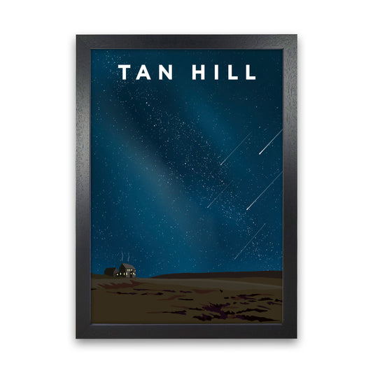 Tan Hill Travel Art Print by Richard O'Neill, Framed Wall Art Black Grain