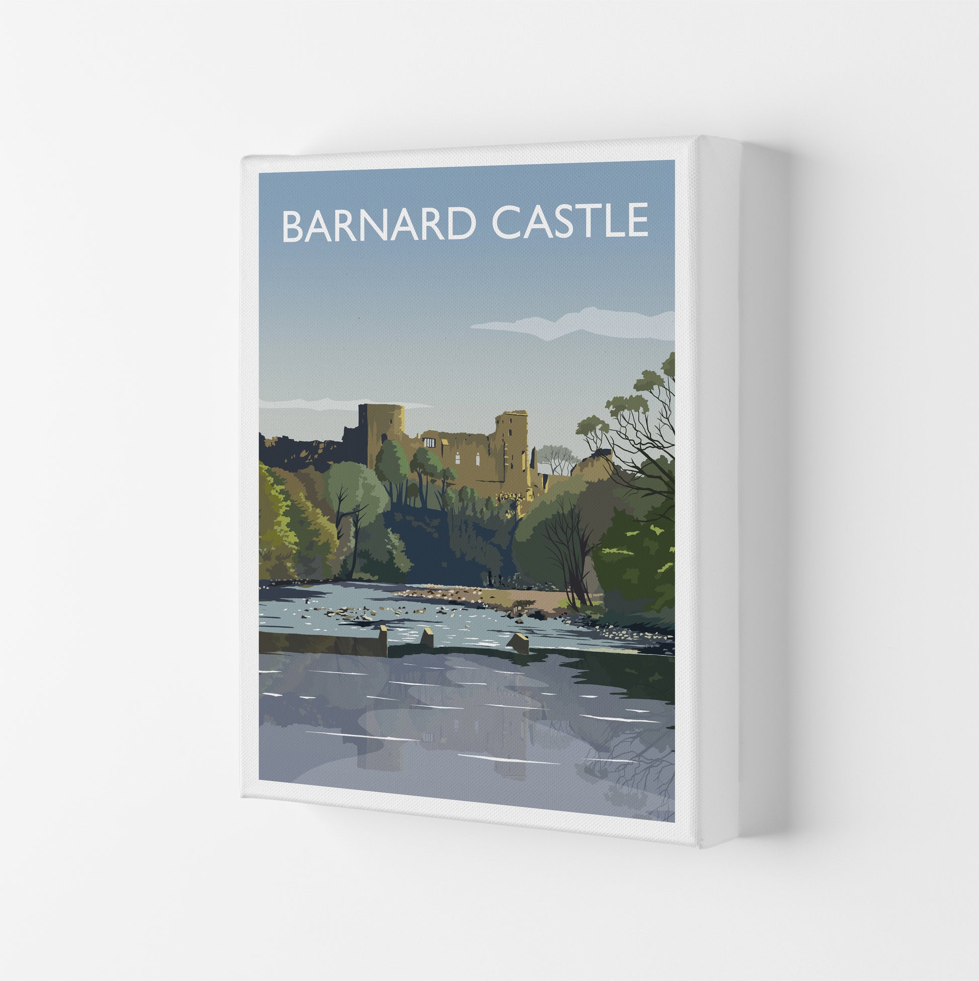Barnard Castle 2 Portrait Art Print by Richard O'Neill Canvas