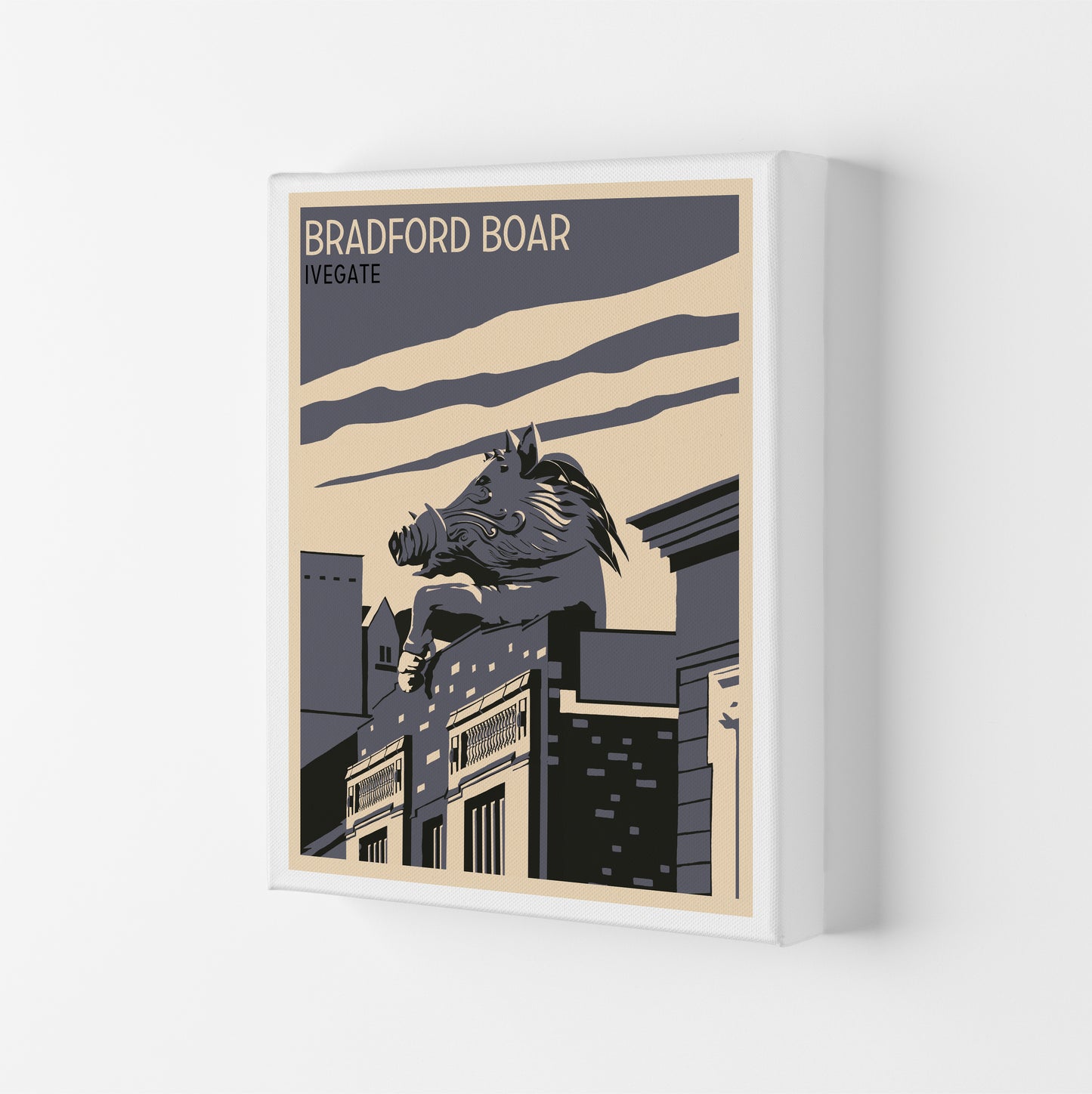 Bradford Boar Art Print by Richard O'Neill Canvas