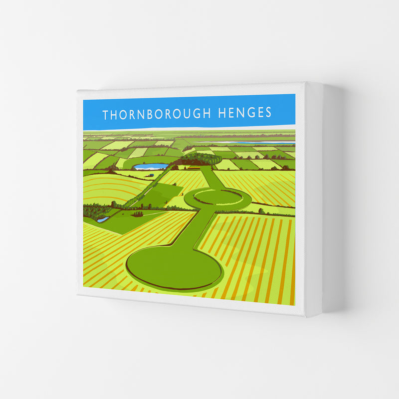 Thornborough Henges Travel Art Print by Richard O'Neill Canvas