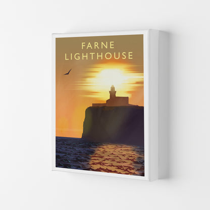 Farne Lighthouse portrait Travel Art Print by Richard O'Neill Canvas
