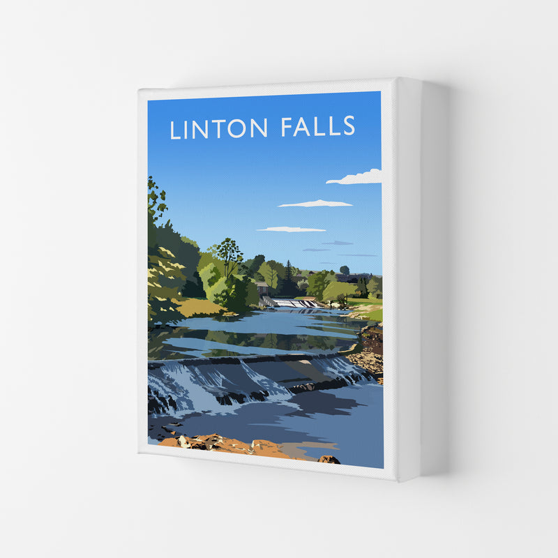 Linton Falls portrait Travel Art Print by Richard O'Neill Canvas
