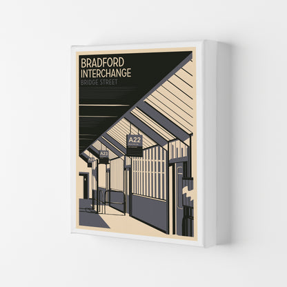 Bradford Interchange, Bridge Street portrait Travel Art Print by Richard O'Neill Canvas