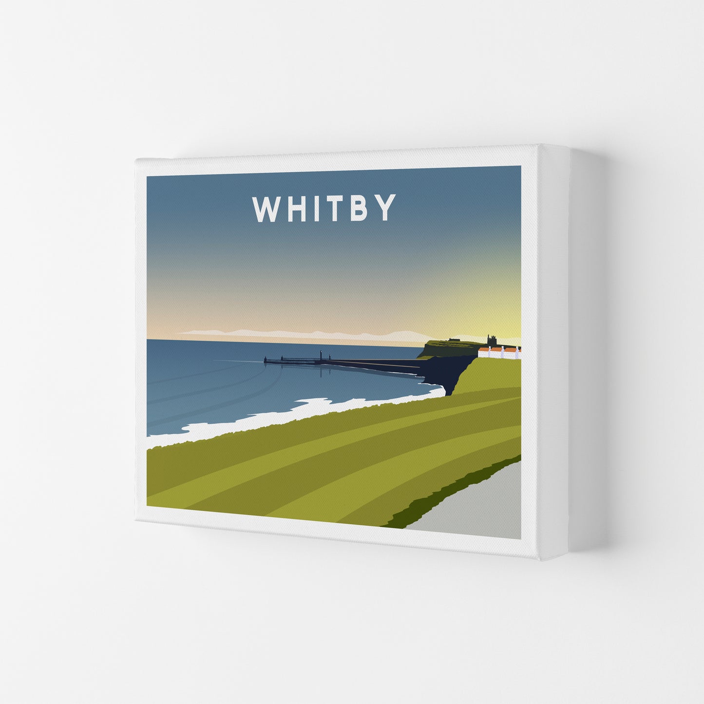 Whitby 5 Travel Art Print by Richard O'Neill Canvas