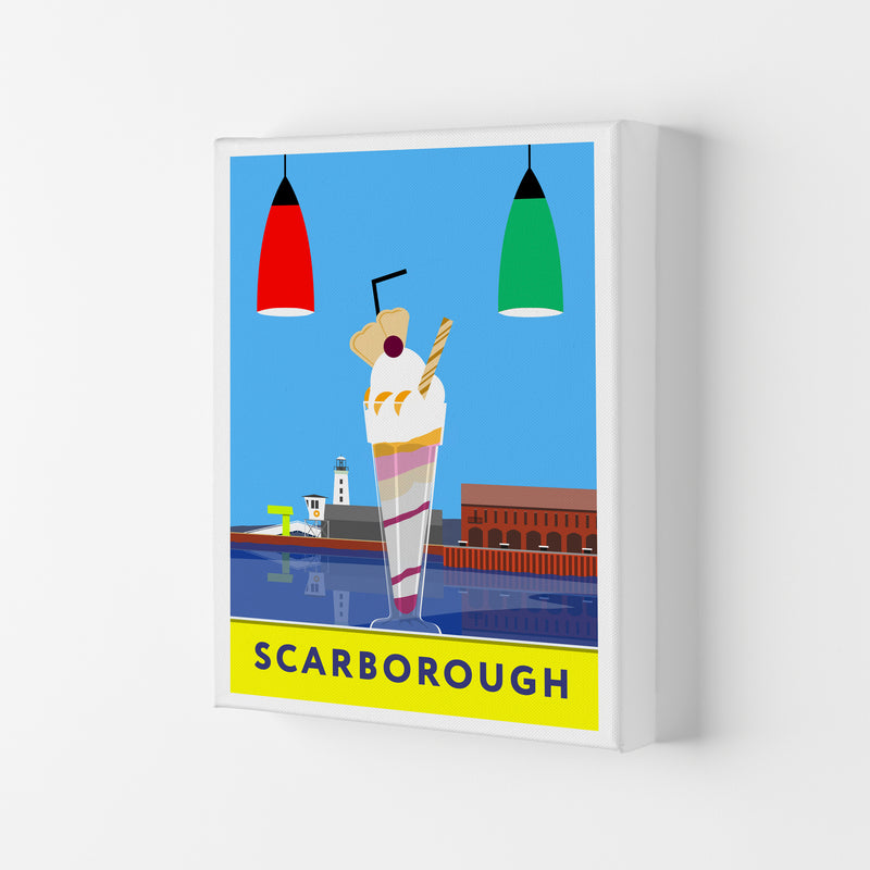Icecream at Scarborough Travel Art Print by Richard O'Neill Canvas