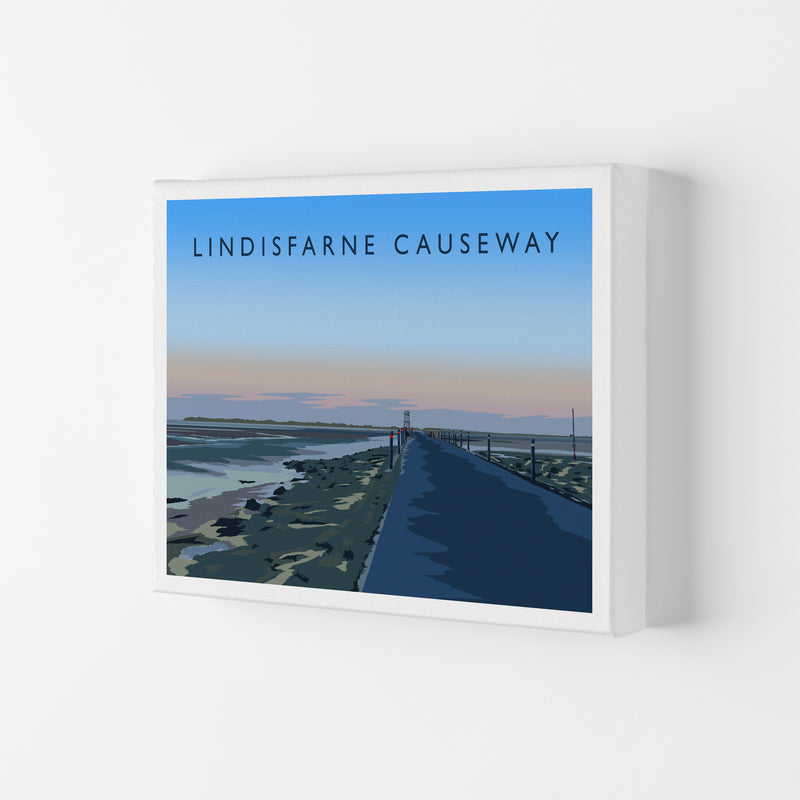 Lindisfarne Causeway Travel Art Print by Richard O'Neill Canvas