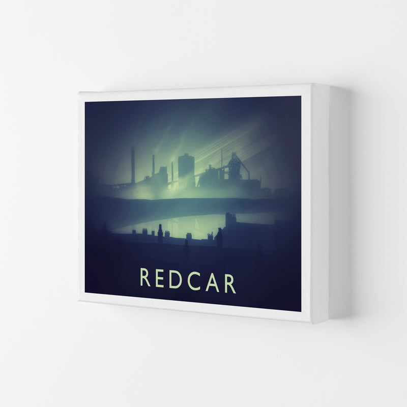 Redcar (night) Travel Art Print by Richard O'Neill Canvas