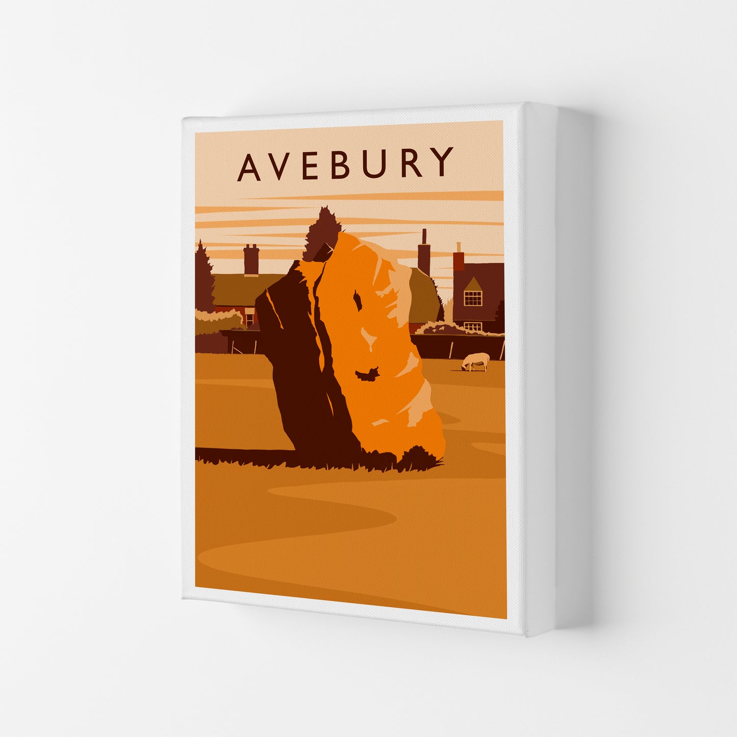 Avebury portrait Travel Art Print by Richard O'Neill Canvas
