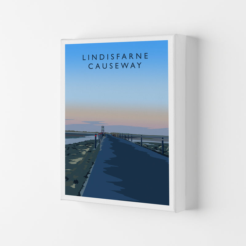 Lindisfarne Causeway portrait Travel Art Print by Richard O'Neill Canvas