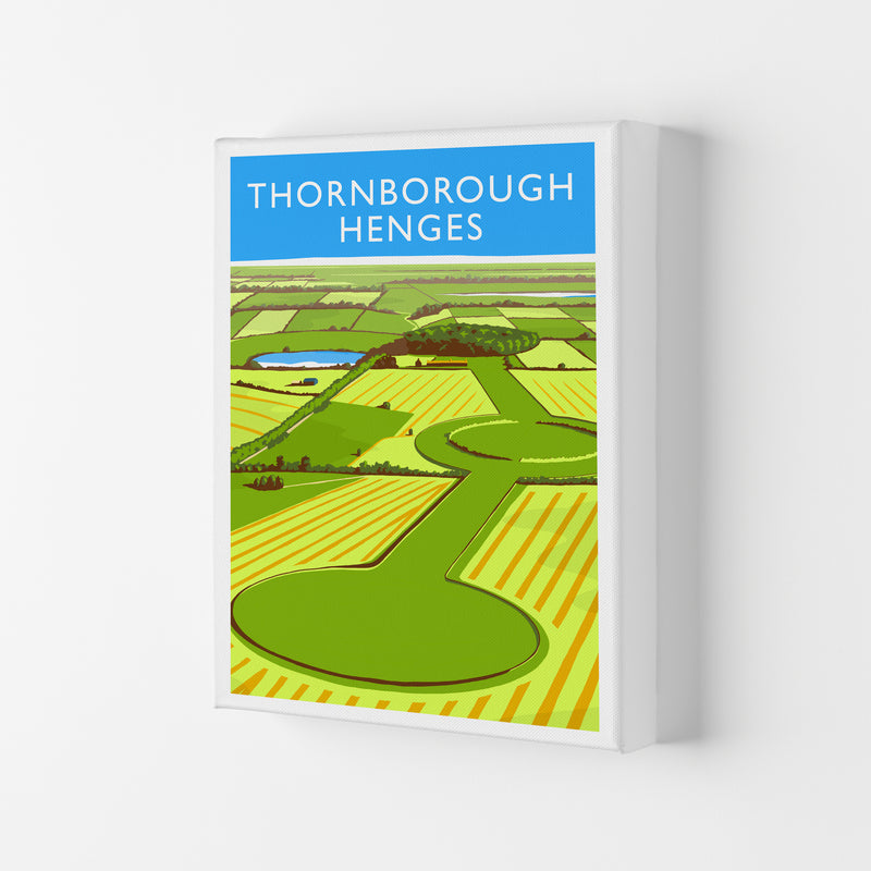 Thornborough Henges portrait Travel Art Print by Richard O'Neill Canvas
