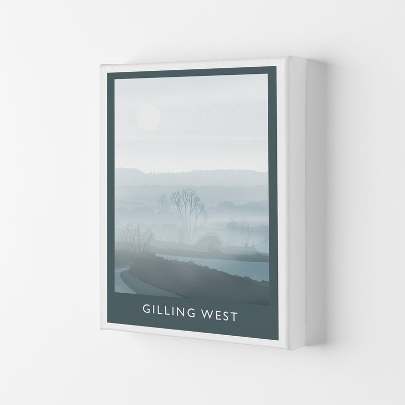 Gilling West (Winter) Portrait Travel Art Print by Richard O'Neill Canvas