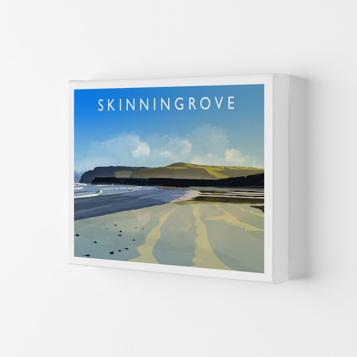 Skinningrove 2 Travel Art Print by Richard O'Neill Canvas