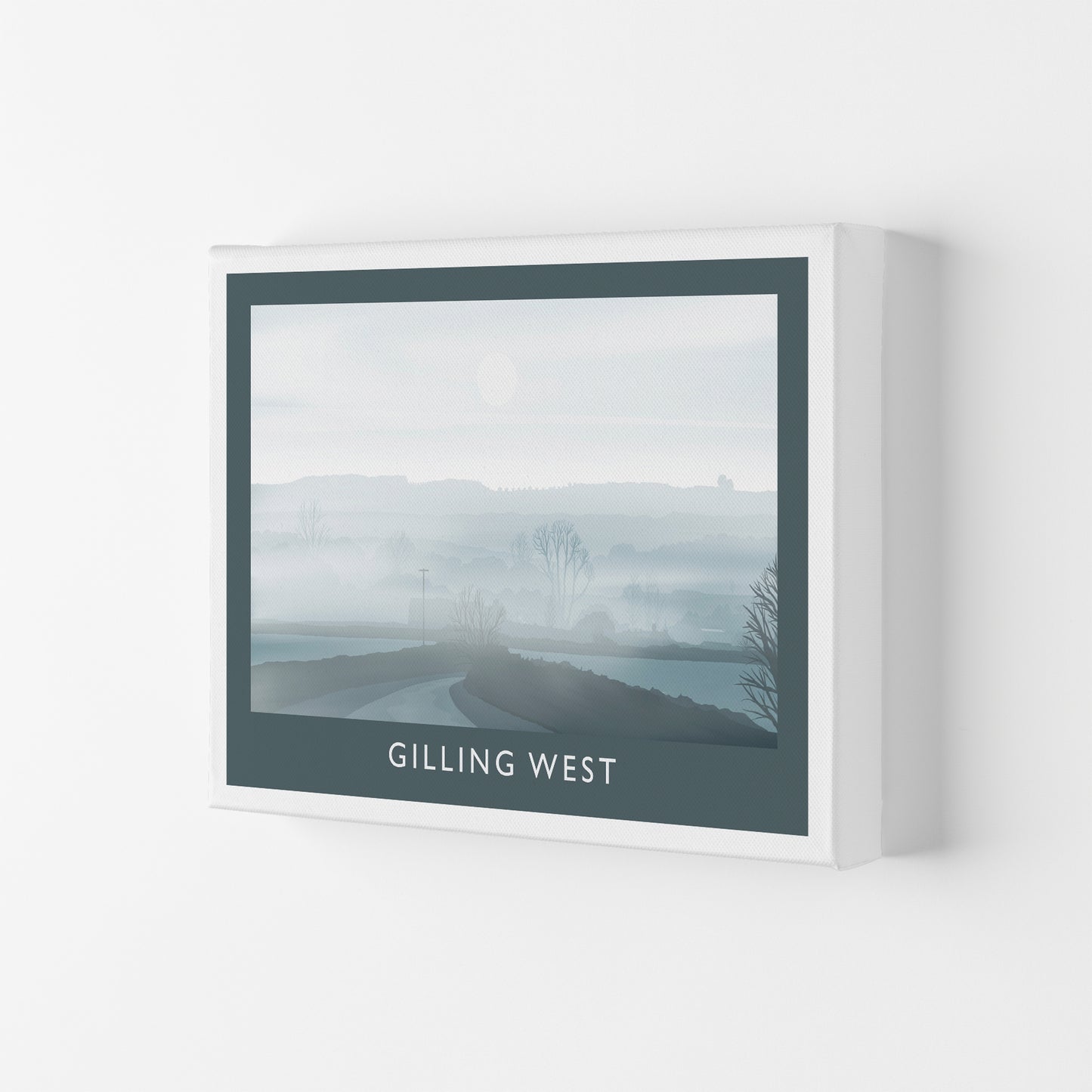 Gilling West (Winter) Travel Art Print by Richard O'Neill Canvas