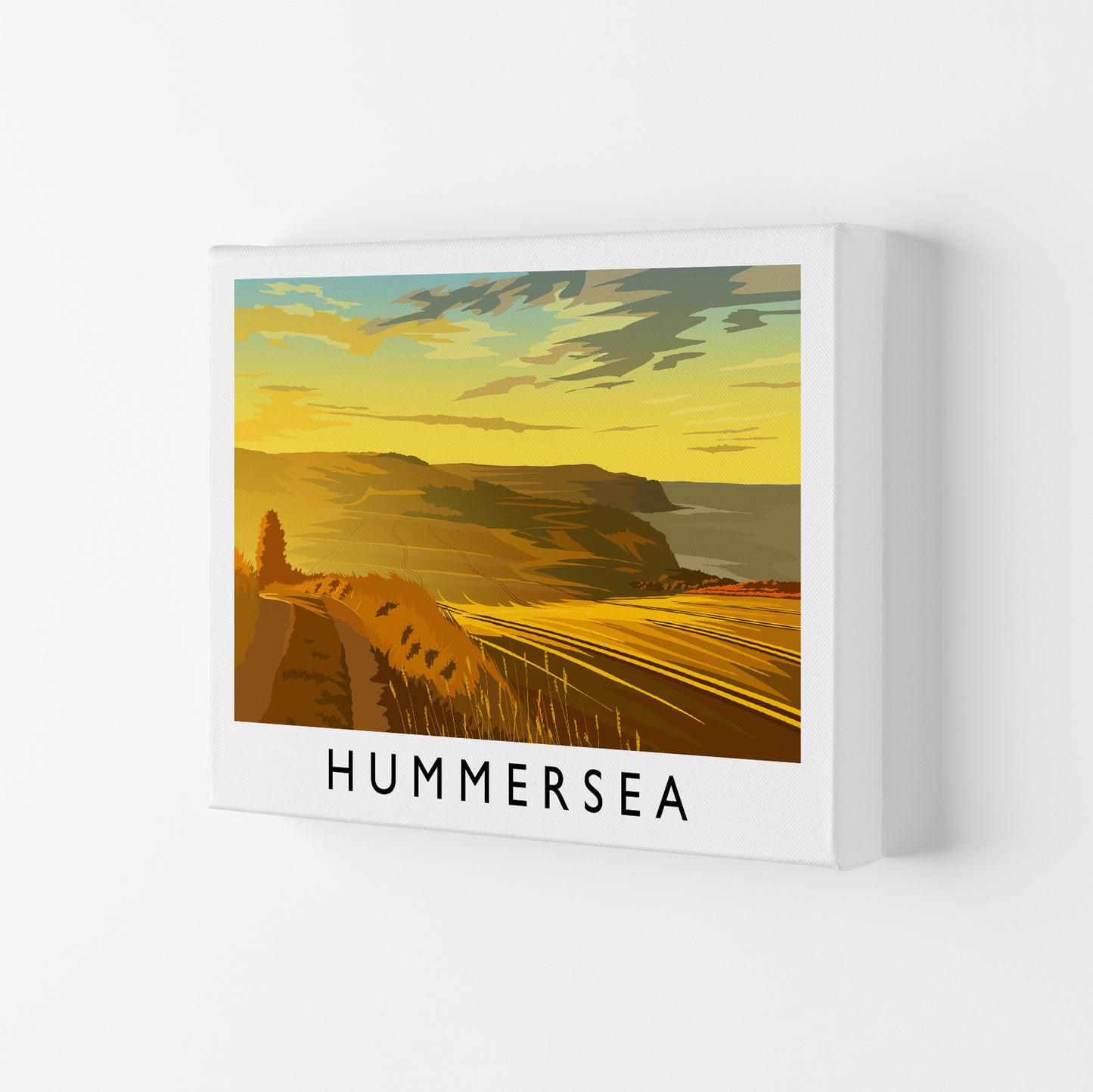 Hummersea Travel Art Print by Richard O'Neill Canvas