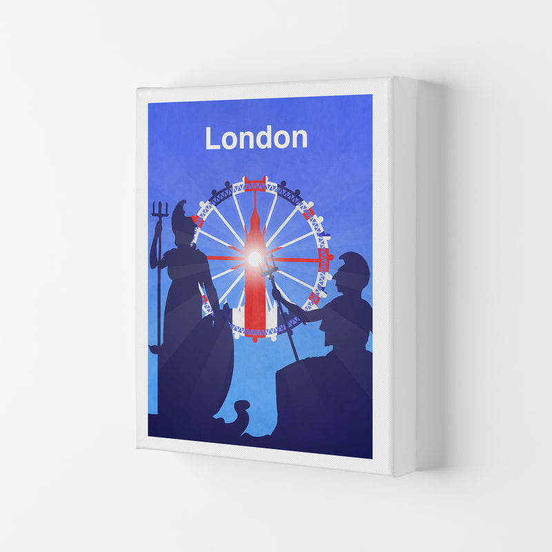 London (Britannia) portrait Travel Art Print by Richard O'Neill Canvas