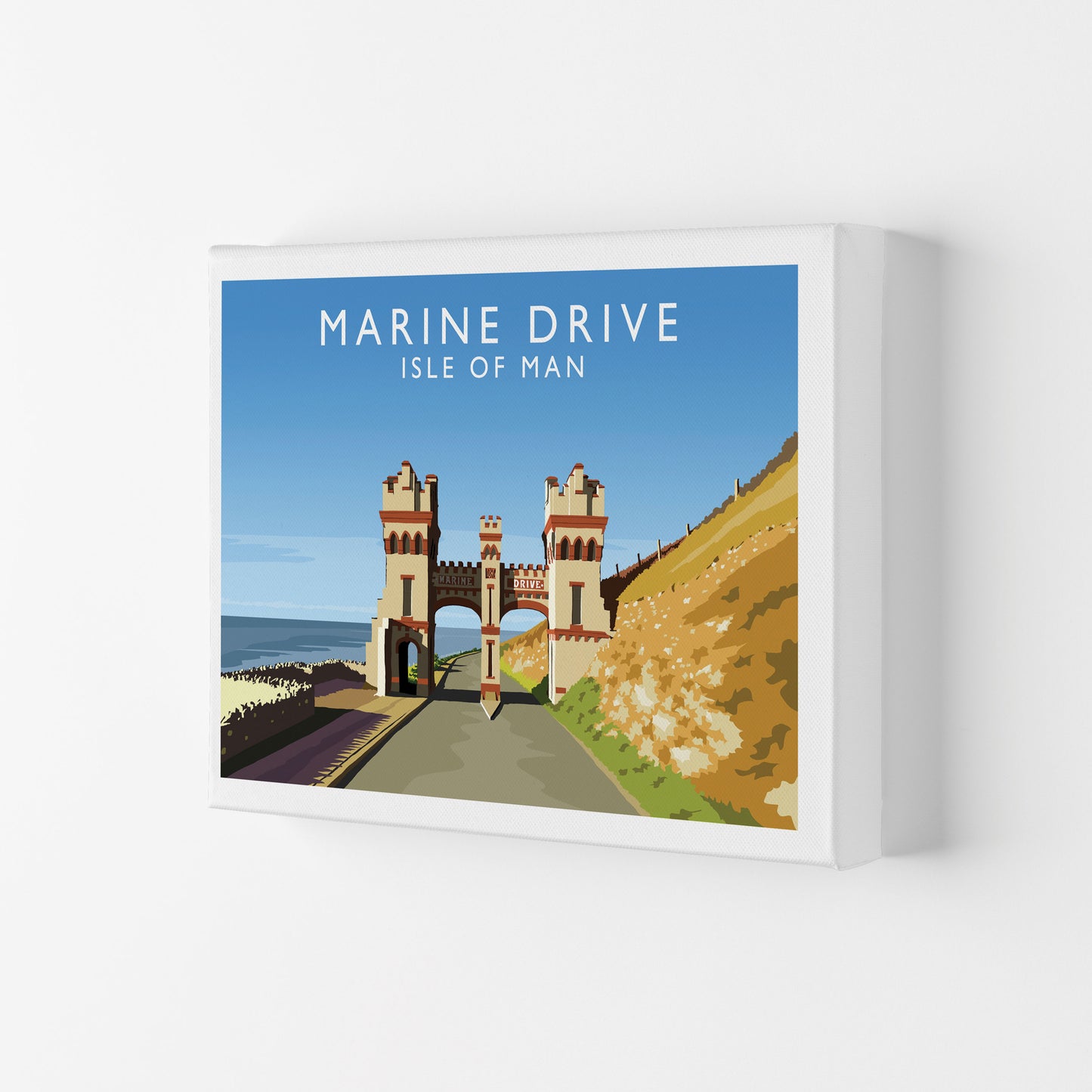 Marine Drive Travel Art Print by Richard O'Neill Canvas