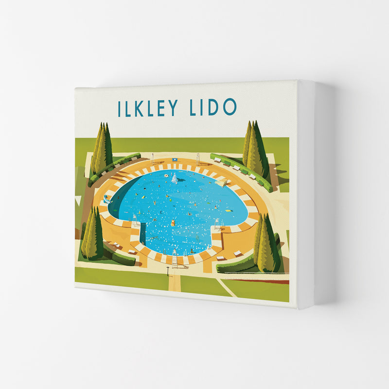 Ilkley Lido Travel Art Print by Richard O'Neill Canvas
