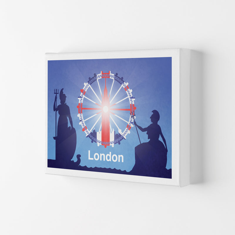 London (Britannia) Travel Art Print by Richard O'Neill Canvas