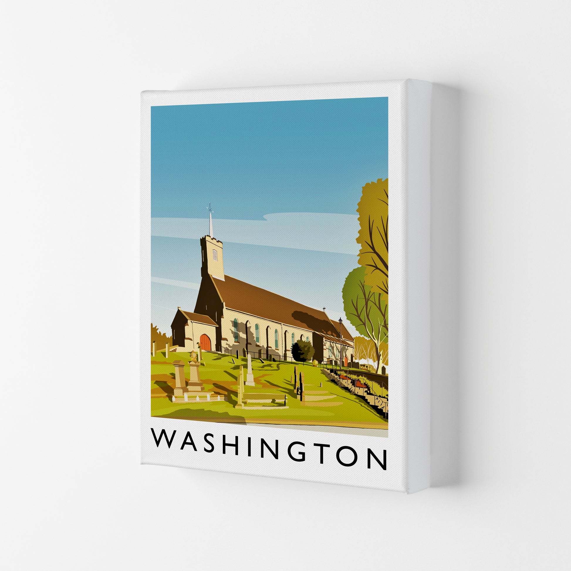 Washington Portrait Travel Art Print by Richard O'Neill Canvas