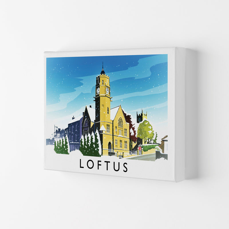 Loftus (Snow) Travel Art Print by Richard O'Neill Canvas