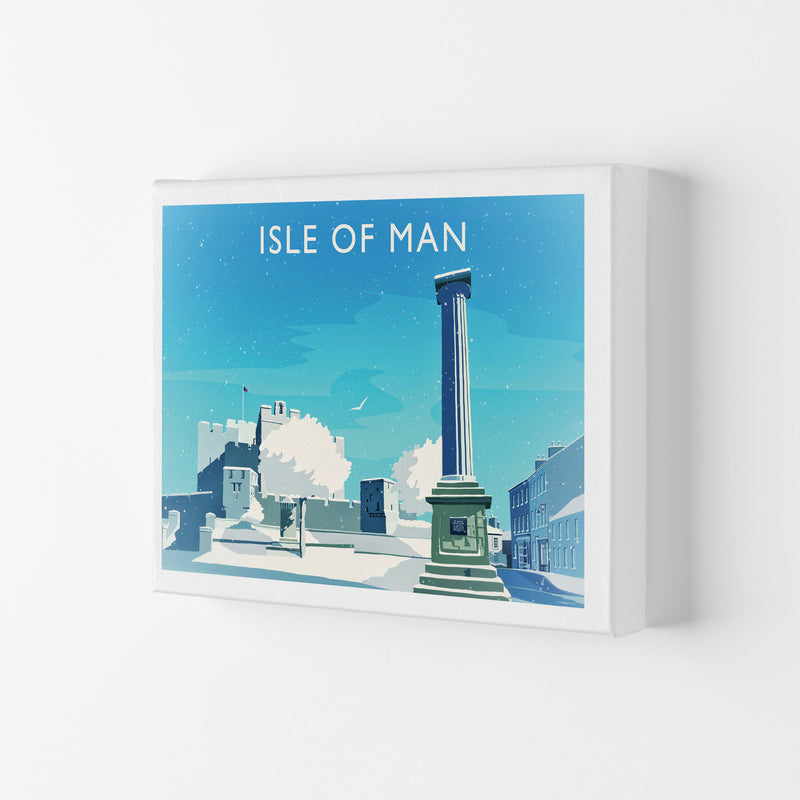 Isle Of Man (Snow) Travel Art Print by Richard O'Neill Canvas