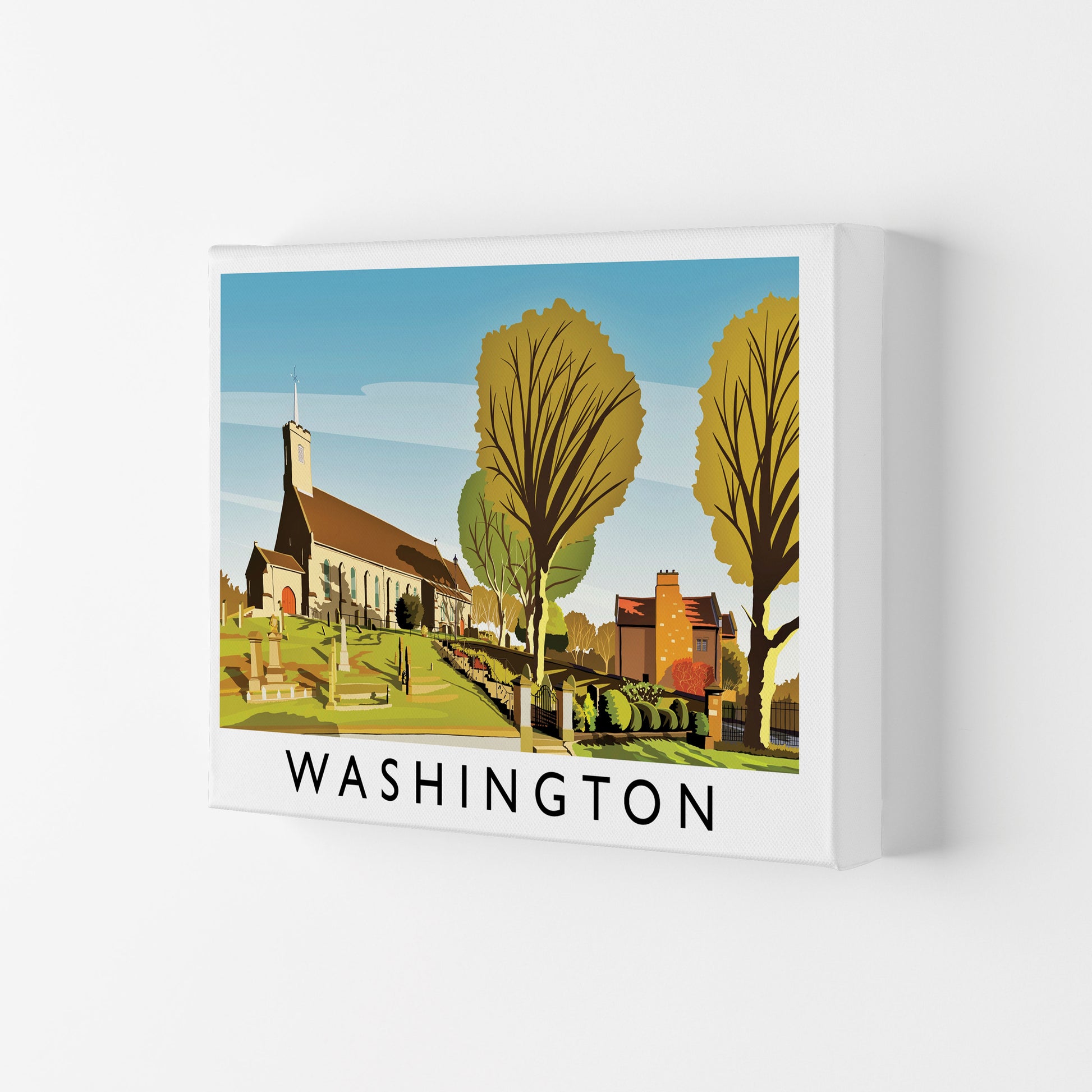 Washington Travel Art Print by Richard O'Neill Canvas