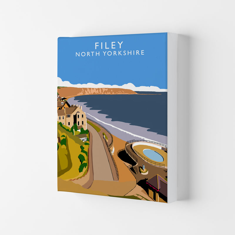 Filey North Yorkshire Framed Digital Art Print by Richard O'Neill Canvas