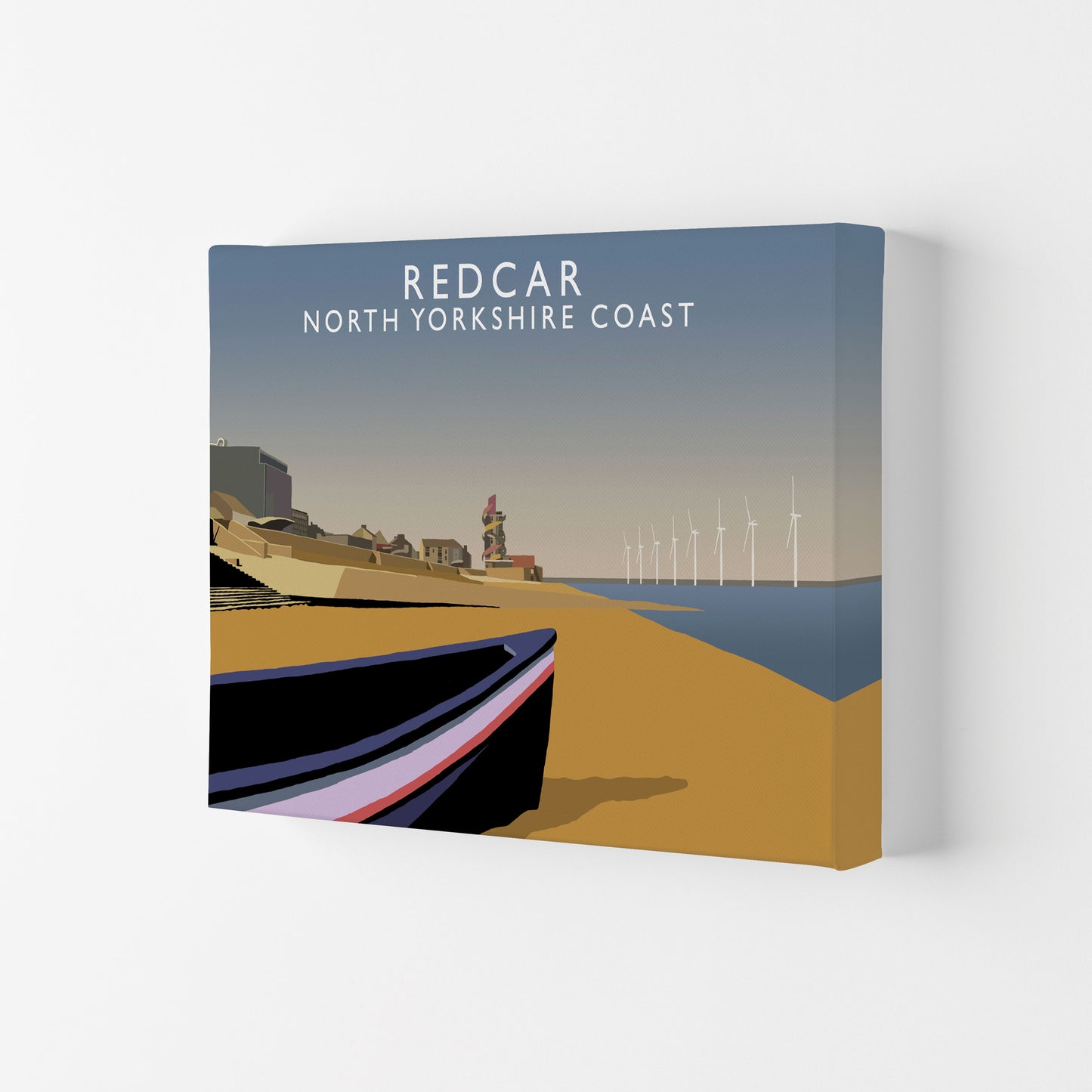 Redcar North Yorkshire Coast Art Print by Richard O'Neill Canvas
