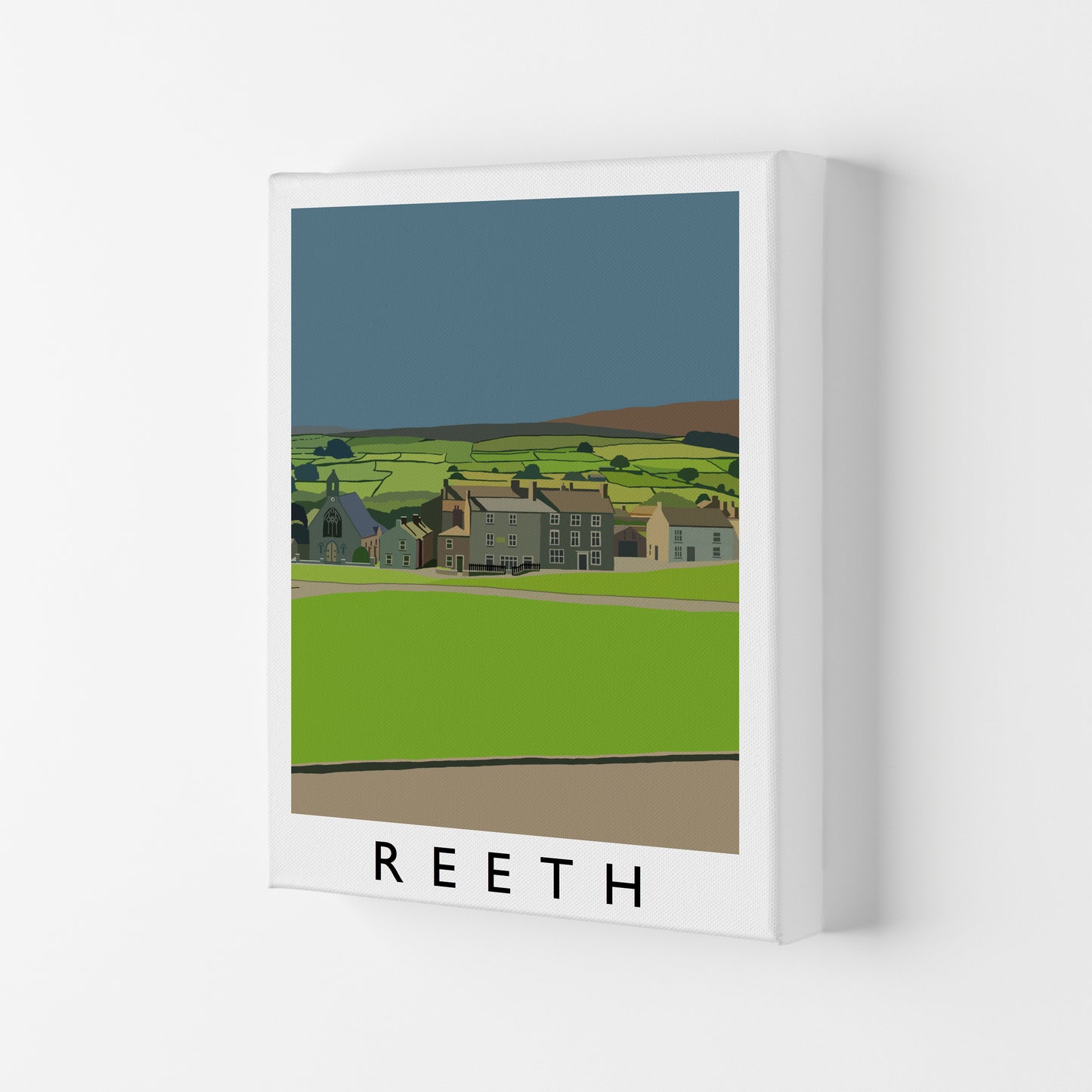 Reeth Art Print by Richard O'Neill Canvas