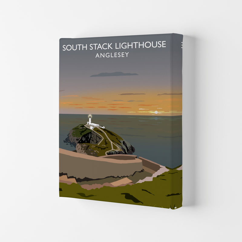 South Stack Lighthouse Anglesey Framed Digital Art Print by Richard O'Neill Canvas