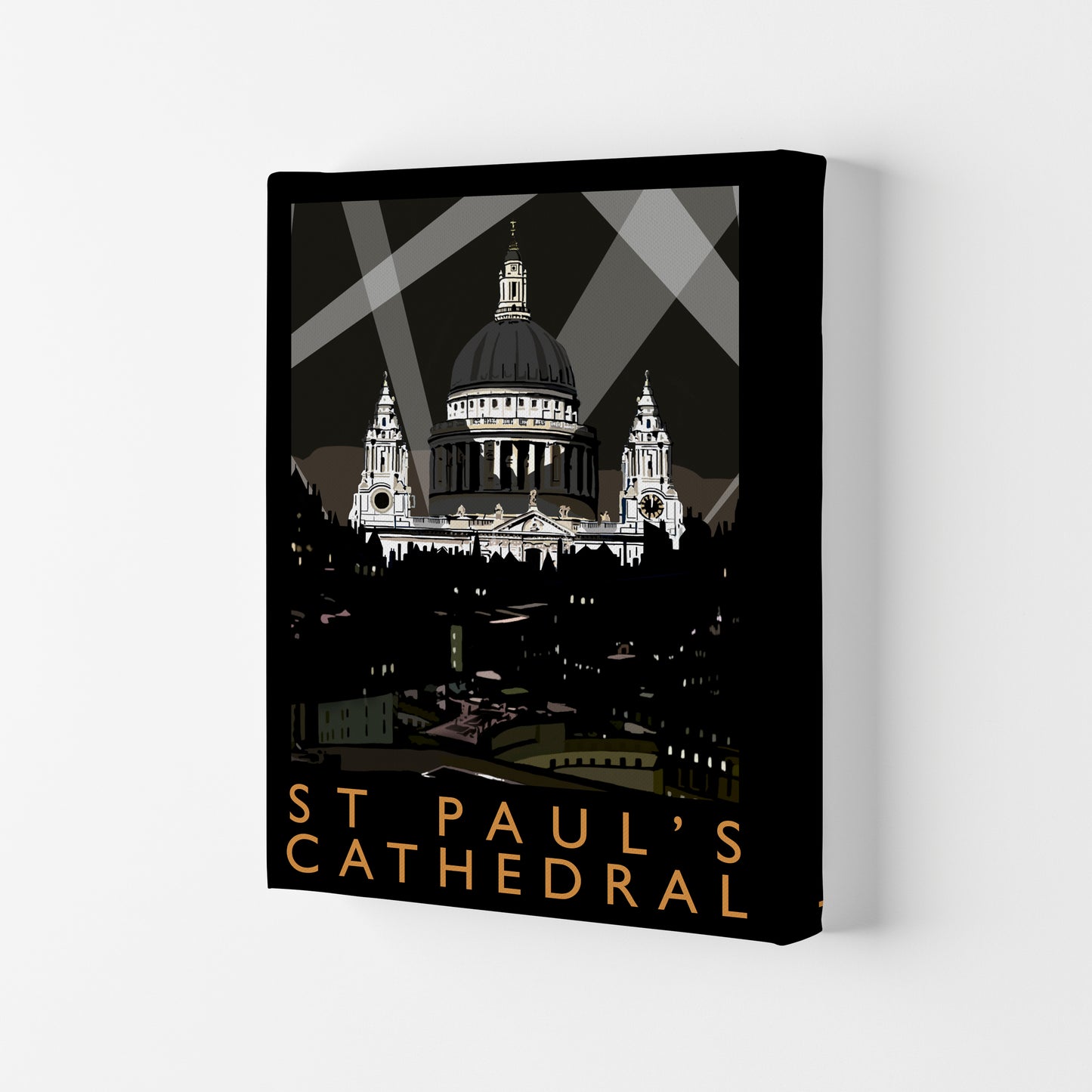 St Paul's Cathedral London Framed Digital Art Print by Richard O'Neill, Wooden Framed Wall Art Canvas