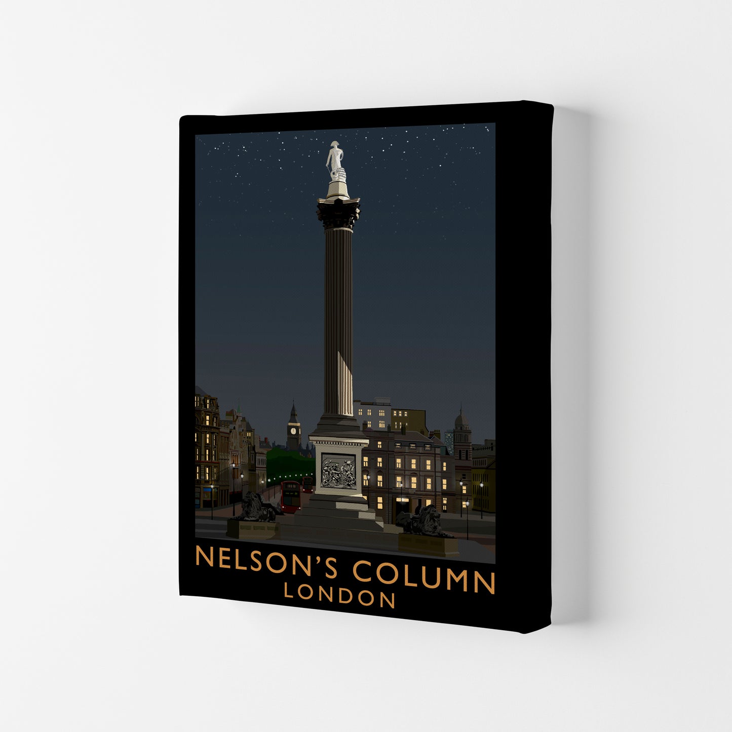 Nelson's Column London Art Print by Richard O'Neill Canvas