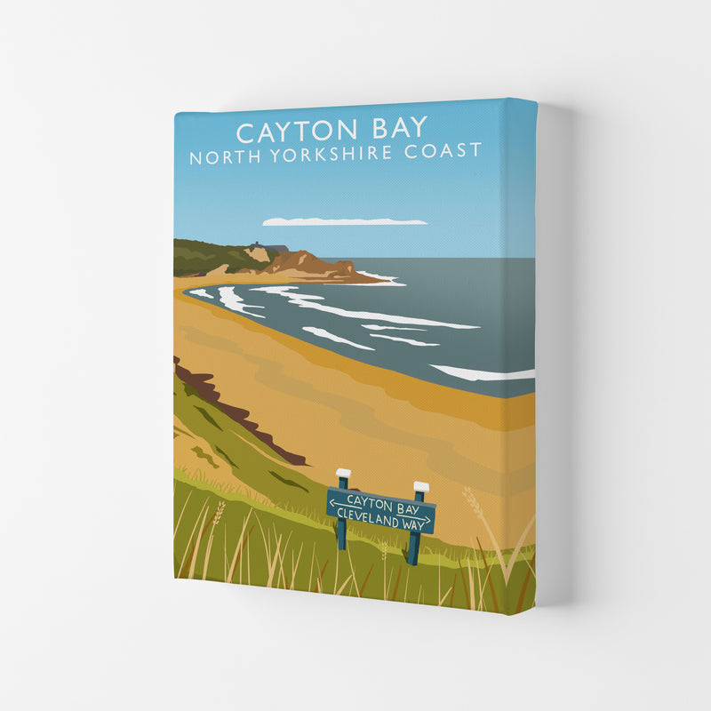 Cayton Bay North Yorkshire Coast Framed Digital Art Print by Richard O'Neill Canvas