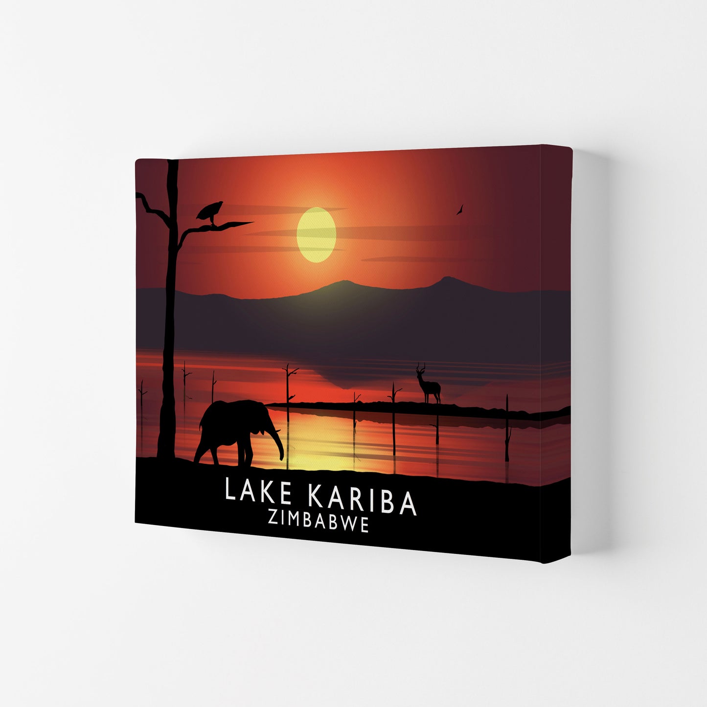 Lake Kariba Zimbabwe Framed Digital Art Print by Richard O'Neill Canvas