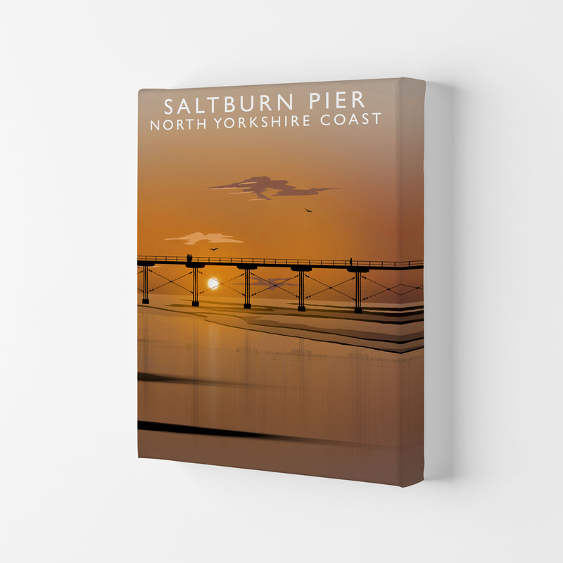 Saltburn Pier (Portrait) by Richard O'Neill Yorkshire Art Print, Travel Poster Canvas